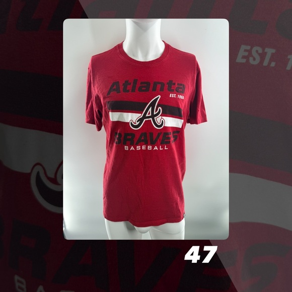 47 Other - EUC 47 Red Atlanta Braves Baseball Tee